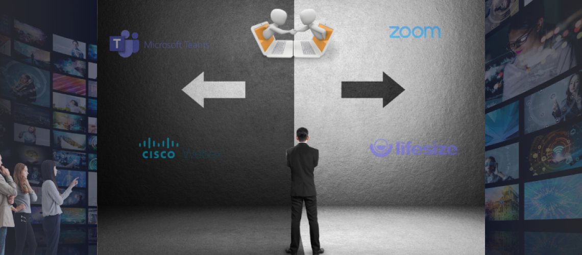 man deciding on enterprise video conferencing platforms